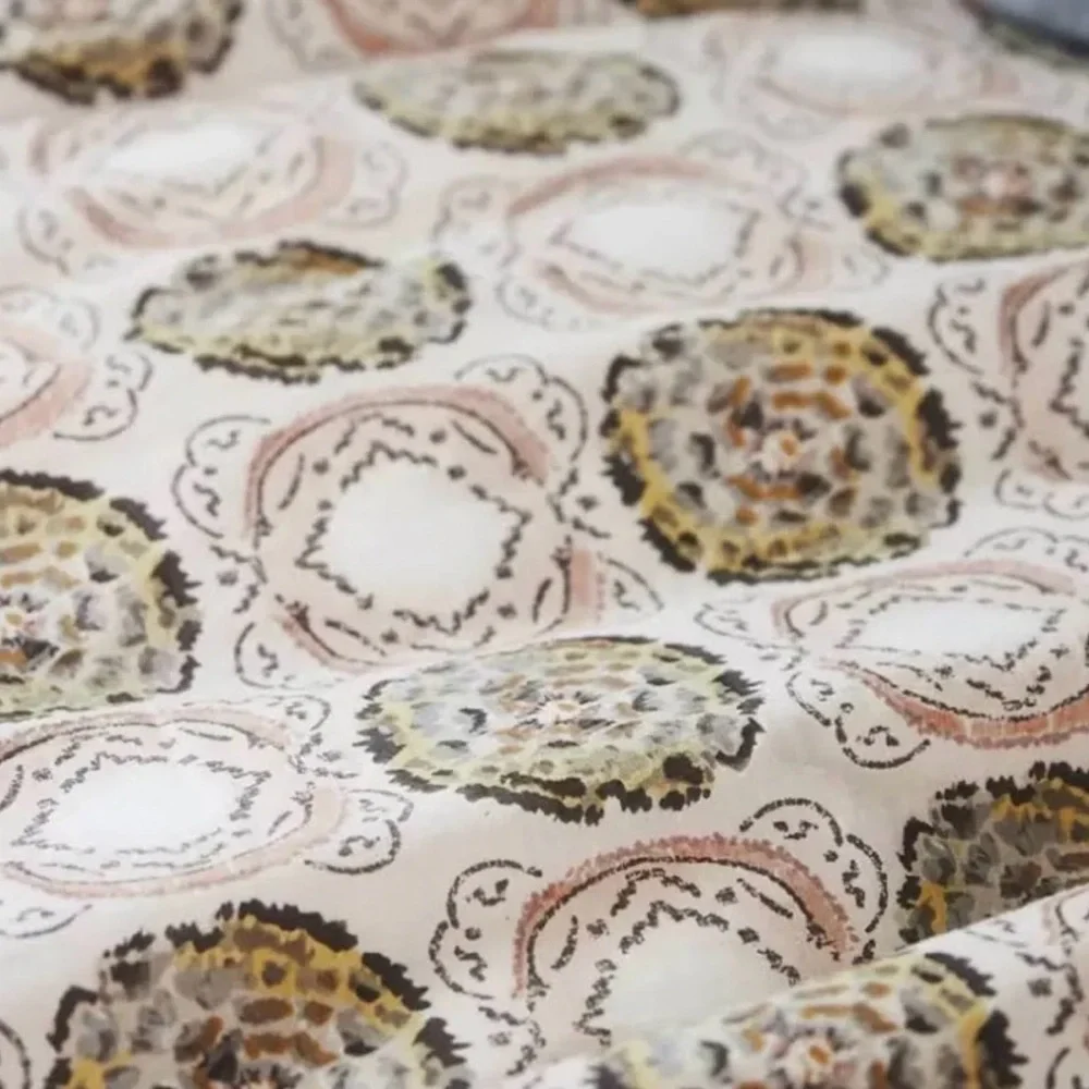 Anthropologie Megura Cream Queen Duvet Bedding Set